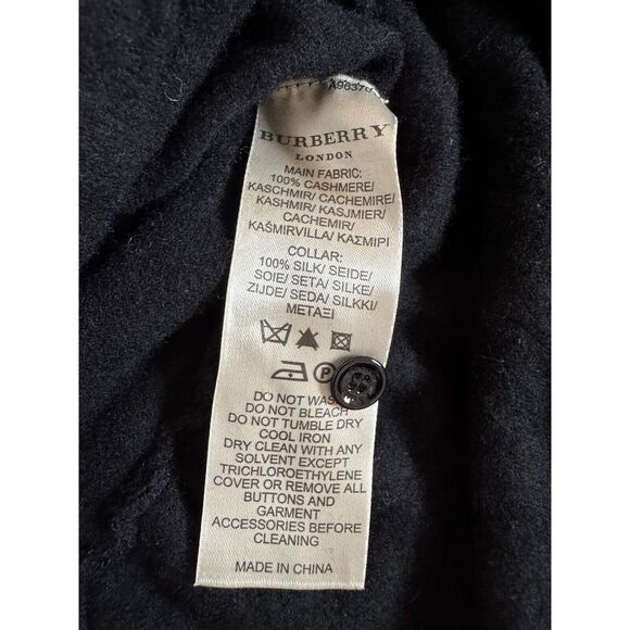 Women's Black Burberry Cashmere Button Up Sweater Size XS - Picture 6 of 7